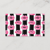 口紅ディストリビューターピンクリップキスプレーンバック 名刺 (裏面)