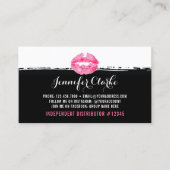 口紅ディストリビューターピンクリップキスプレーンバック 名刺 (正面)