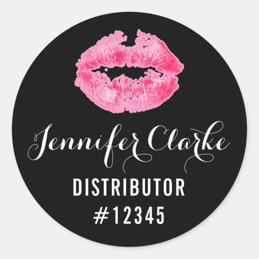 口紅ディストリビューターピンクリップキス包装シール ラウンドシール (正面)