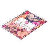 口紅ディストリビューターフローラリップキス パーソナライズされた ノートブック (左側)