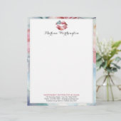 口紅ディストリビューターマーケティング水彩キスリップ レターヘッド (スタンド正面)