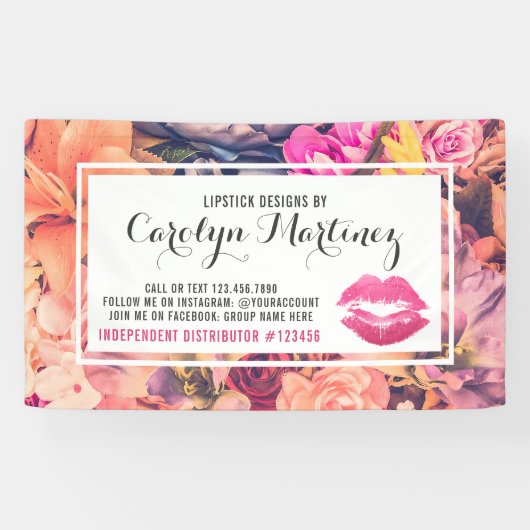 口紅ディストリビューターリップキストレードショー/パーティー 横断幕 (横)