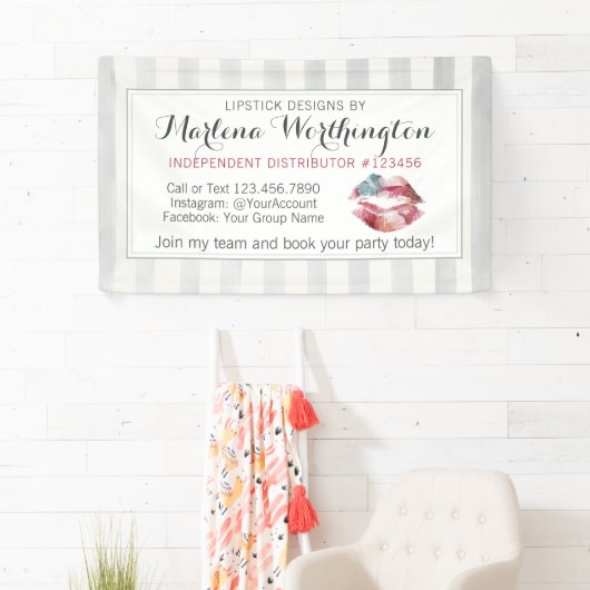 口紅ディストリビューターリップキストレードショー/パーティー 横断幕 (インサイチュ)