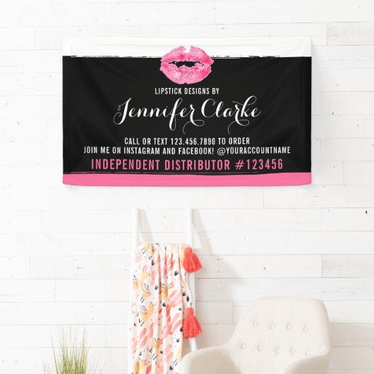 口紅ディストリビューターリップキストレードショー/パーティー 横断幕 (インサイチュ)