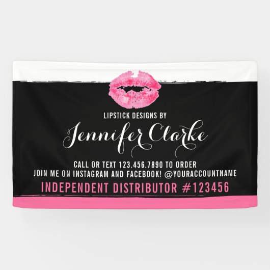 口紅ディストリビューターリップキストレードショー/パーティー 横断幕 (横)