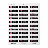 口紅ディストリビューターリップキス差出人住所ラベル ラベル (フルシート)