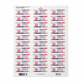 口紅ディストリビューターリップキス差出人住所ラベル ラベル (フルシート)