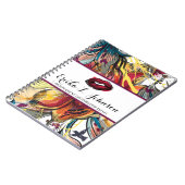 口紅ディストリビューターリップパーソナライズされたキスモダン ノートブック (左側)