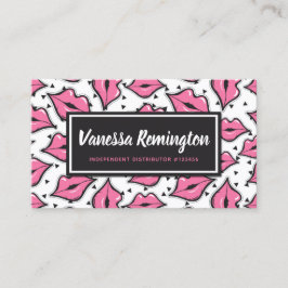 口紅ディストリビューターロイヤリティスタンプピンクリップキス ロイヤリティカード