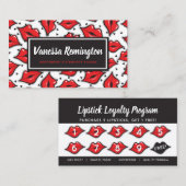 口紅ディストリビューターロイヤリティスタンプレッドリップキス ロイヤリティカード (正面/裏面)