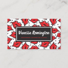 口紅ディストリビューターロイヤリティスタンプレッドリップキス ロイヤリティカード