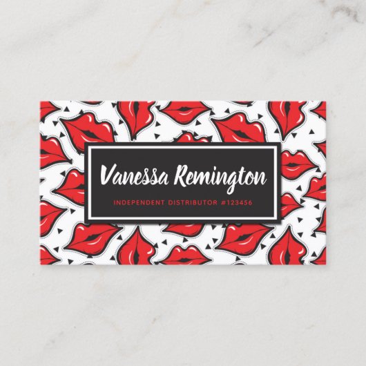 口紅ディストリビューターロイヤリティスタンプレッドリップキス ロイヤリティカード (正面)