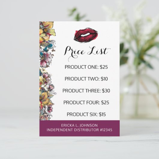 口紅ディストリビューター価格表ガイドシートキス (スタンド正面)