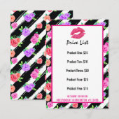 口紅ディストリビューター価格表Glamバラキス (正面/裏面)