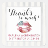 口紅ディストリビューター水カラーキスありがとう スクエアシール (正面)