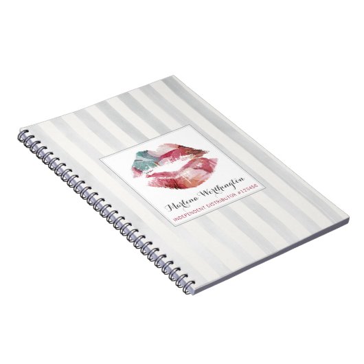 口紅ディストリビューター水カラーキス パーソナライズされた ノートブック (右側)