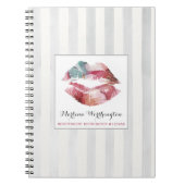 口紅ディストリビューター水カラーキス パーソナライズされた ノートブック (正面)