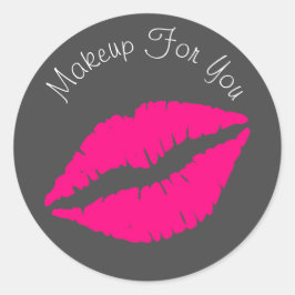 口紅デザインメーキャップブランディング ラウンドシール