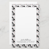 口紅パターンを持つあなたの一流の|の女性を加えて下さい 便箋 (正面/裏面)