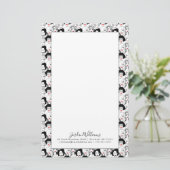 口紅パターンを持つあなたの一流の|の女性を加えて下さい 便箋 (スタンド正面)