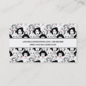 口紅パターンを持つあなたの一流の|の女性を加えて下さい 名刺 (裏面)