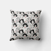 口紅パターンを持つ女性 クッション (裏面)