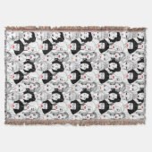 口紅パターンを持つ女性 スローブランケット (正面)