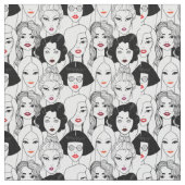 口紅パターンを持つ女性 ファブリック (クローズアップ)