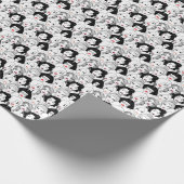 口紅パターンを持つ女性 ラッピングペーパー (角)