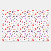 口紅パターン ラッピングペーパーシート (正面)