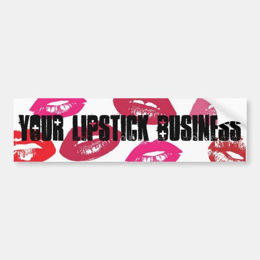 口紅ビジネスLipsenseのバンパーステッカーのカスタム バンパーステッカー (正面)