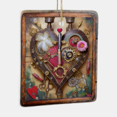 口紅フラワーズスチームパンクシリーズハート セラミックオーナメント (右)