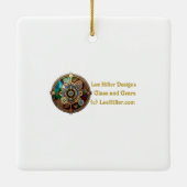 口紅フラワーズスチームパンクシリーズハート セラミックオーナメント (裏面)