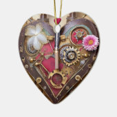 口紅フラワーズスチームパンクシリーズハート セラミックオーナメント (左)
