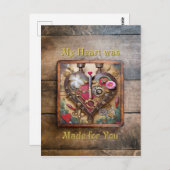 口紅フラワーズスチームパンクシリーズハート ポストカード (正面/裏面)