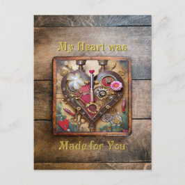 口紅フラワーズスチームパンクシリーズハート ポストカード