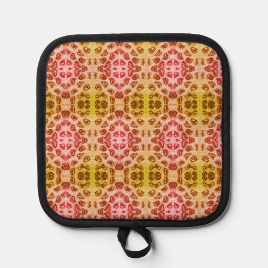 口紅プリントハート 鍋敷き (正面)