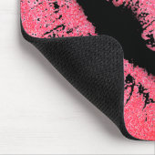 口紅プリントピンクリップステイン白黒かわいい マウスパッド (コーナー)