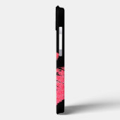 口紅プリントピンクリップステイン白黒かわいい Case-Mate iPhoneケース (裏面 / 左)