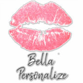 口紅プリントピンクリップステイン シール (正面)