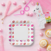 口紅プリント紙プレート ペーパープレート (パーティー)