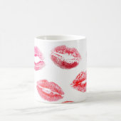 口紅プリント：多様な女性の唇。 コーヒーマグカップ (中央)