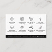 口紅ボトックス・アフターケアの説明を編集可能 名刺 (裏面)