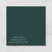 口紅メイクアップアーティストモダンスタイリッシュ スクエア名刺 (裏面)