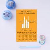 口紅メイクアップアーティスト化粧品美しい チラシ (シングル)