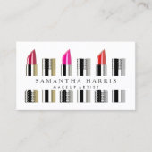 口紅モダンエレガントメイクアップアーティスト 名刺 (正面)