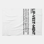 口紅リップフィラー引用文ナース差込 キッチンタオル (横)