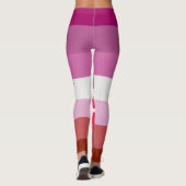 口紅レズビアンプライド旗と口唇 レギンス (裏面)