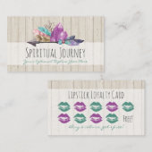 口紅ロイヤリティ素朴ボヘミアン結晶キス ロイヤリティカード (正面/裏面)