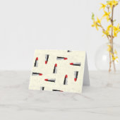 口紅模様 カード (黄色い花)